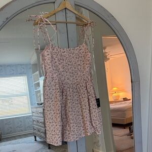 Lulu's Pink Floral Mini Dress